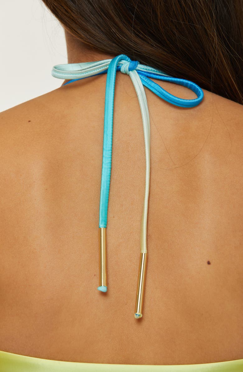 Trina Turk West Palm Ombré Tankini Top, Alternate, color, Blue Multi