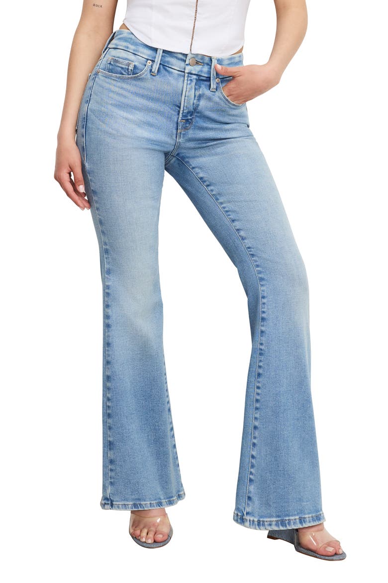 Dolly Joleans Flare Jeans, Main, color, INDIGO1019