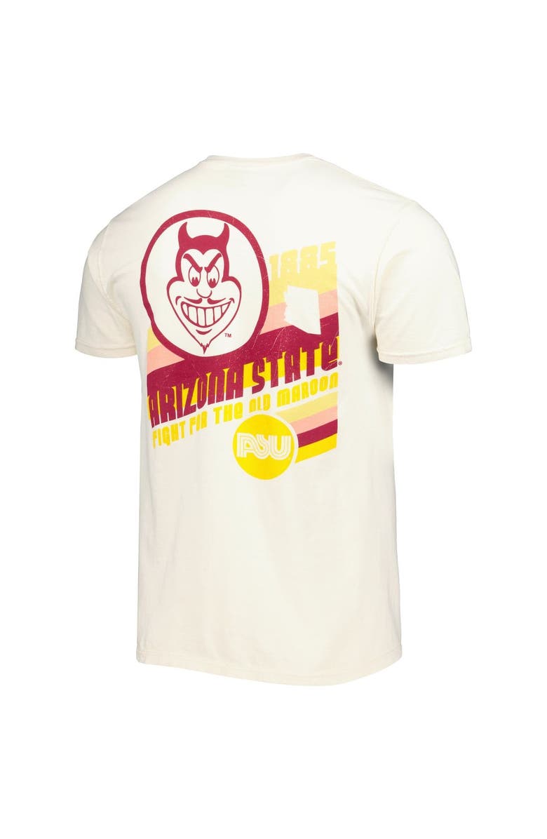 IMAGE ONE Men's Cream Arizona State Sun Devils Vault Vintage Comfort Color T-Shirt, Alternate, color, 