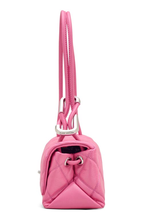 Marc Jacobs The Mini Dual Chain Diamond Quilted Convertible Leather Shoulder Bag In Bow Pink