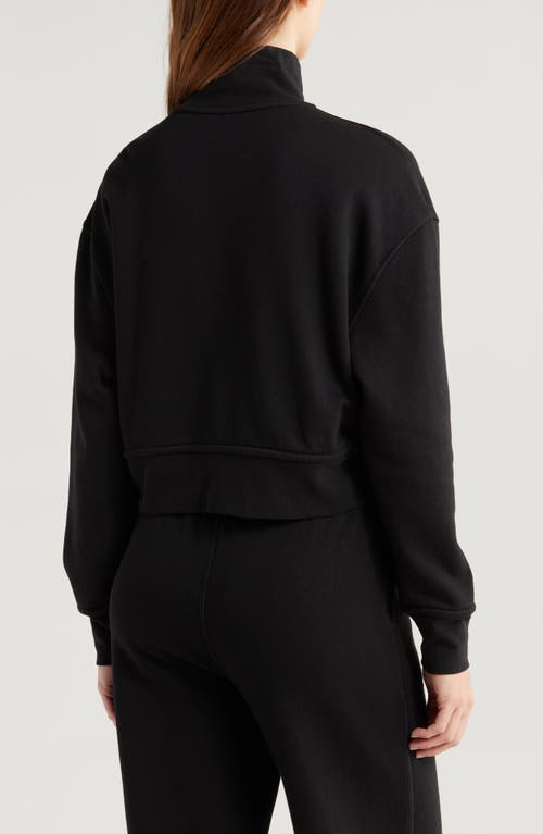 Shop Lunya Reversible Half Zip Sweatshirt In Immersed Black