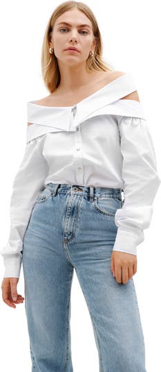 Vesper Off the Shoulder Button-Up Shirt