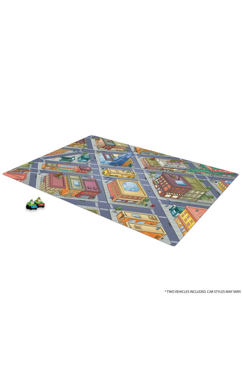 Imaginmat Jumbo Tmnt Floor Playmat & 2 Toy Cars, Alternate, color, Multicolored