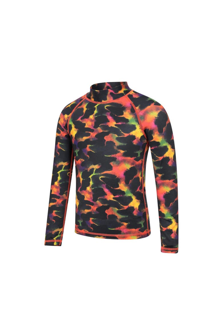 Childrens/Kids Abstract Long-Sleeved Rash Top, Alternate, color, Dark Red