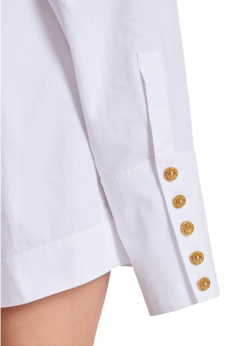 Balmain Poplin shirt dress, Alternate, color, White