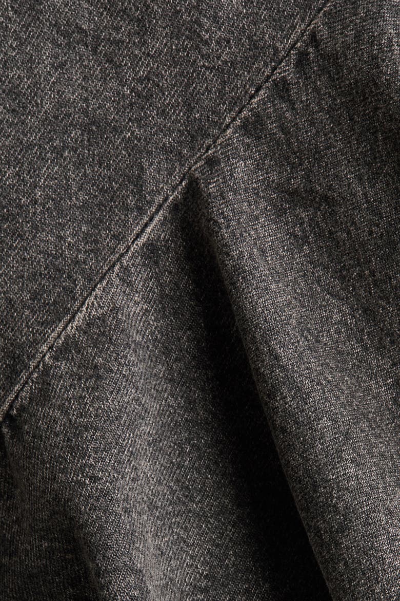 Asymmetric Denim Skirt, Alternate, color, Dark denim gray