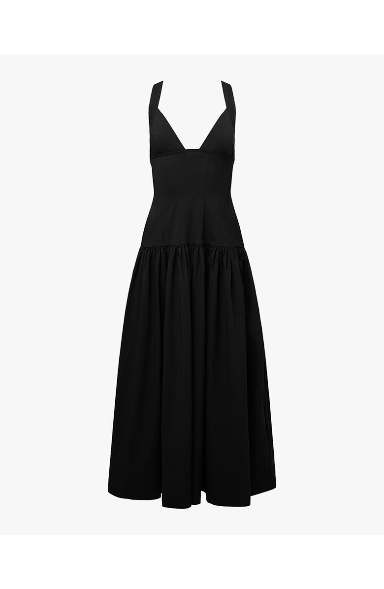 WeWoreWhat Peplum Drop Waist Midi Dress, Alternate, color, 