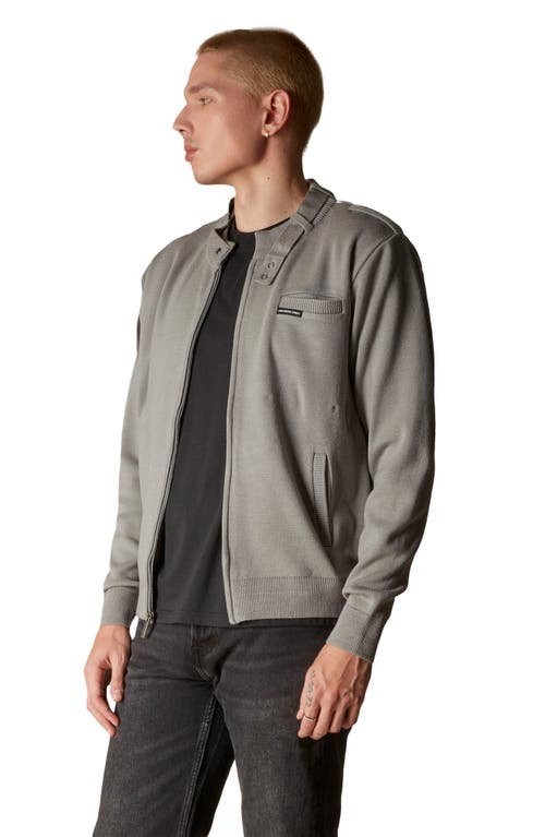 Members Only Iconic Racer Sweater In Grey