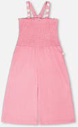 Deux par Deux Crinkle Jersey Smocking Sleeveless Jumpsuit