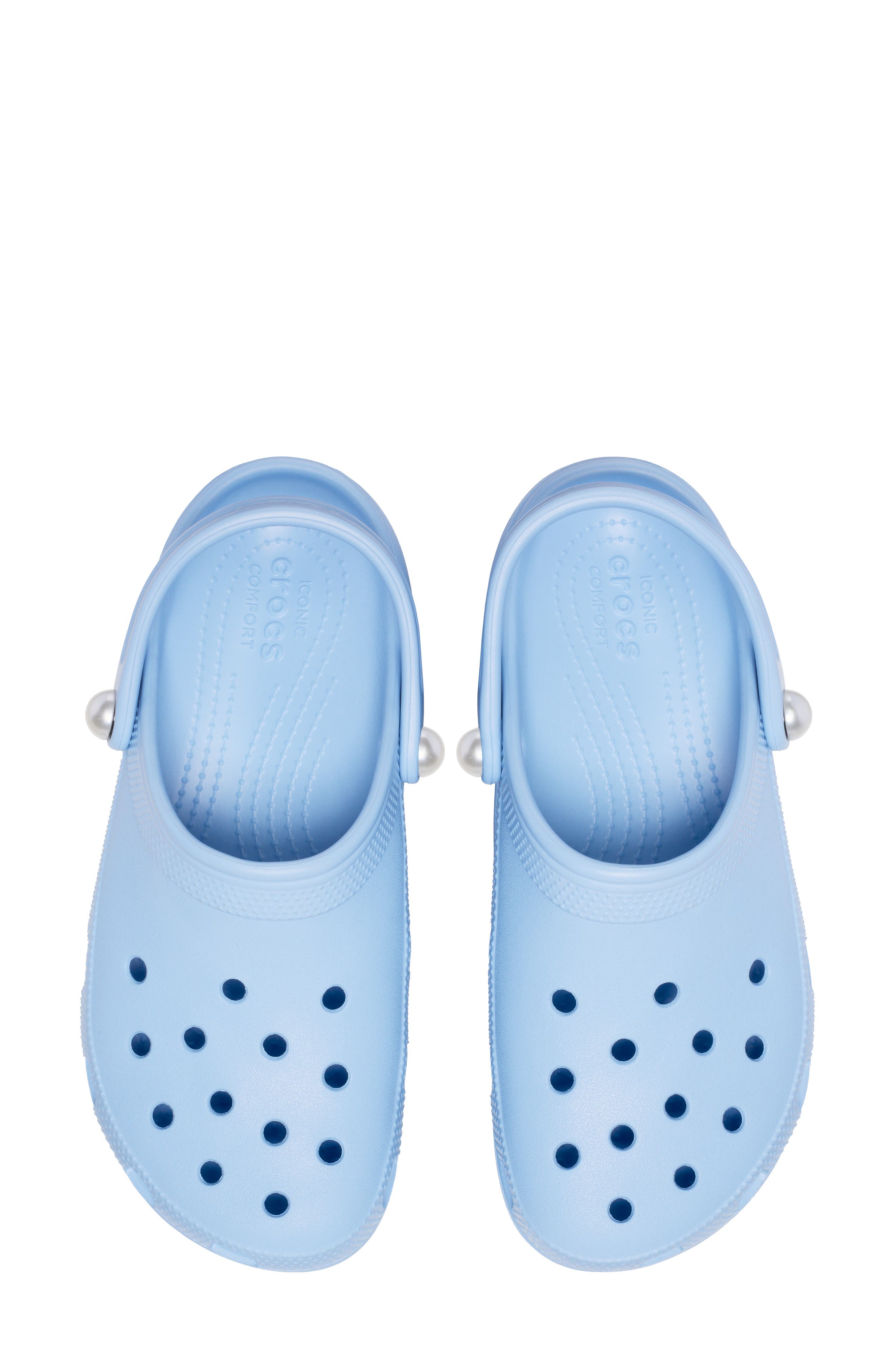 CROCS Faux Pearl Platform Clog, Alternate, color, Blue Calcite