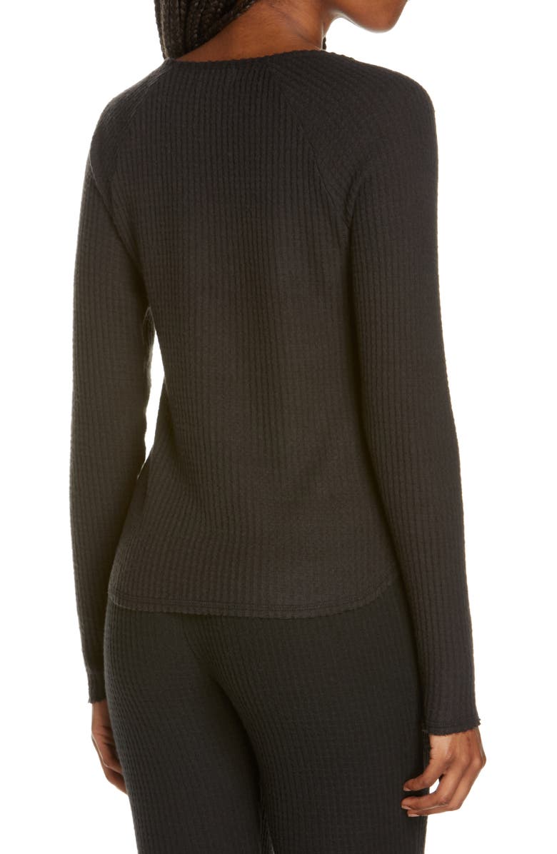 Socialite Waffle V-Neck Top, Alternate, color,