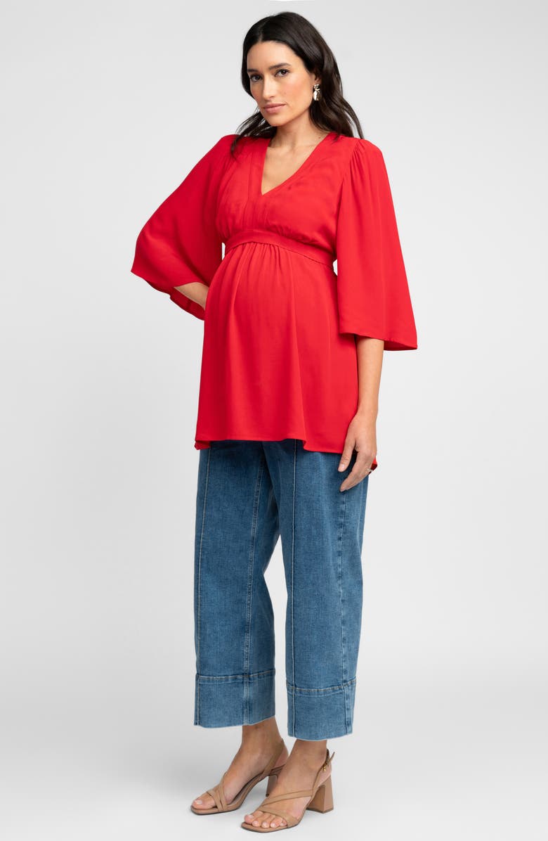Seraphine Flutter Sleeve Maternity/Nursing Top, Alternate, color,