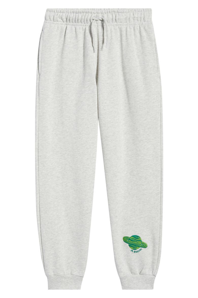 Kids' Embroidered Planet Organic Cotton Joggers, Main, color, GREY MELANGE