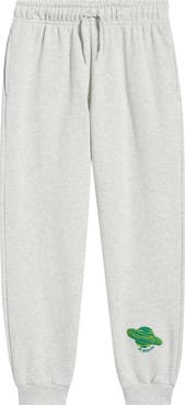 Mini Rodini Kids' Embroidered Planet Organic Cotton Joggers