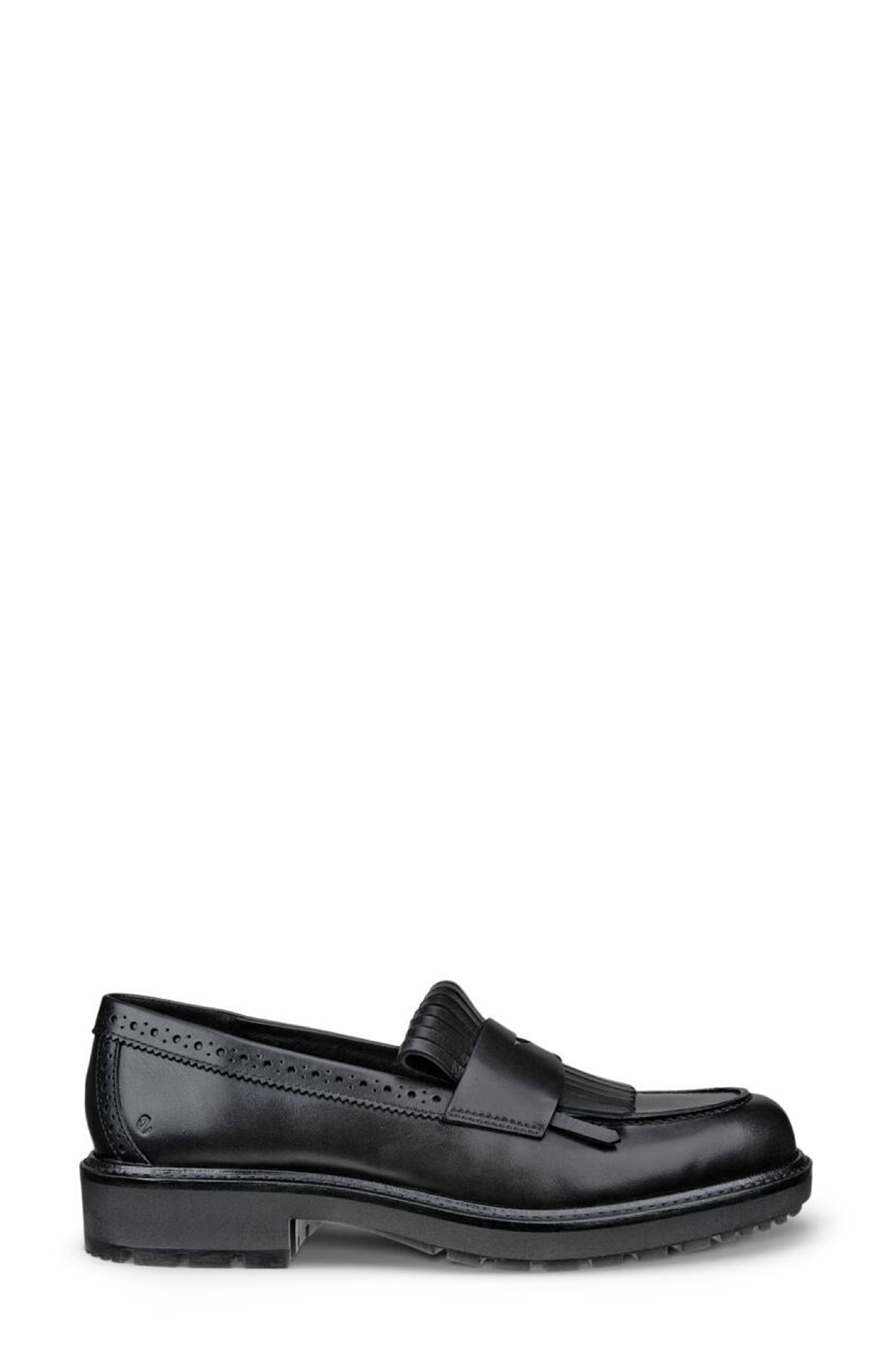 ECCO Metropole Oslo Kiltie Penny Loafer, Alternate, color, Black