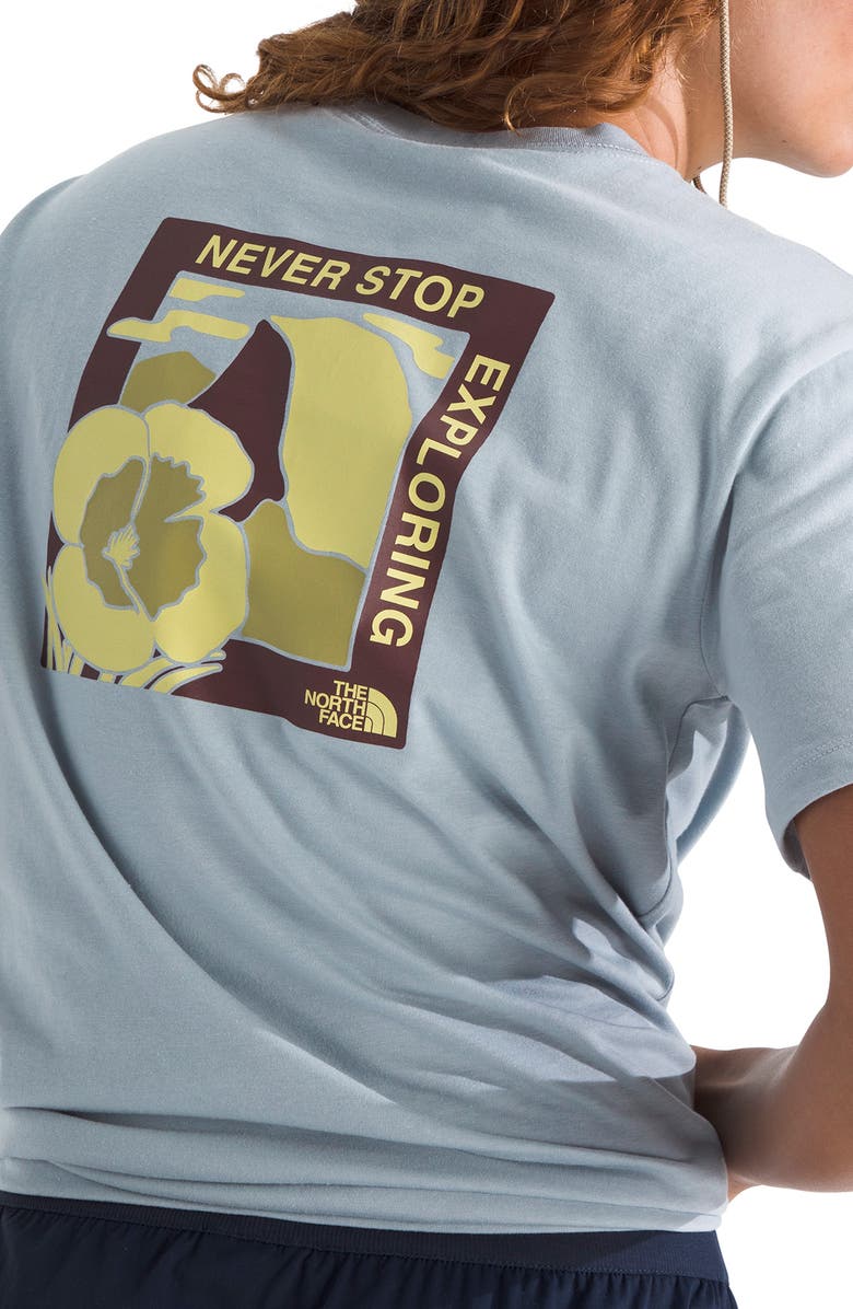 The North Face Wildflower Trails Cotton Graphic T-Shirt, Alternate, color, Frost Grey