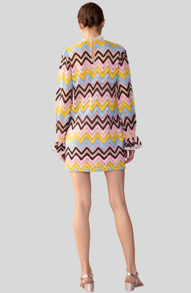 Cynthia Rowley Zigzag Knit Shift Dress, Alternate, color,