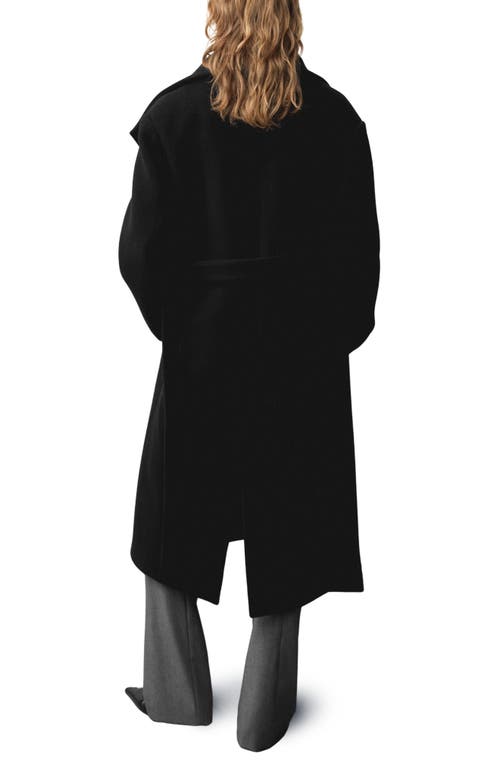 MANGO MANGO BELTED VIRGIN WOOL BLEND COAT