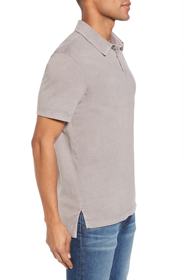 Slim Fit Sueded Jersey Polo, Alternate, color, FOSSIL