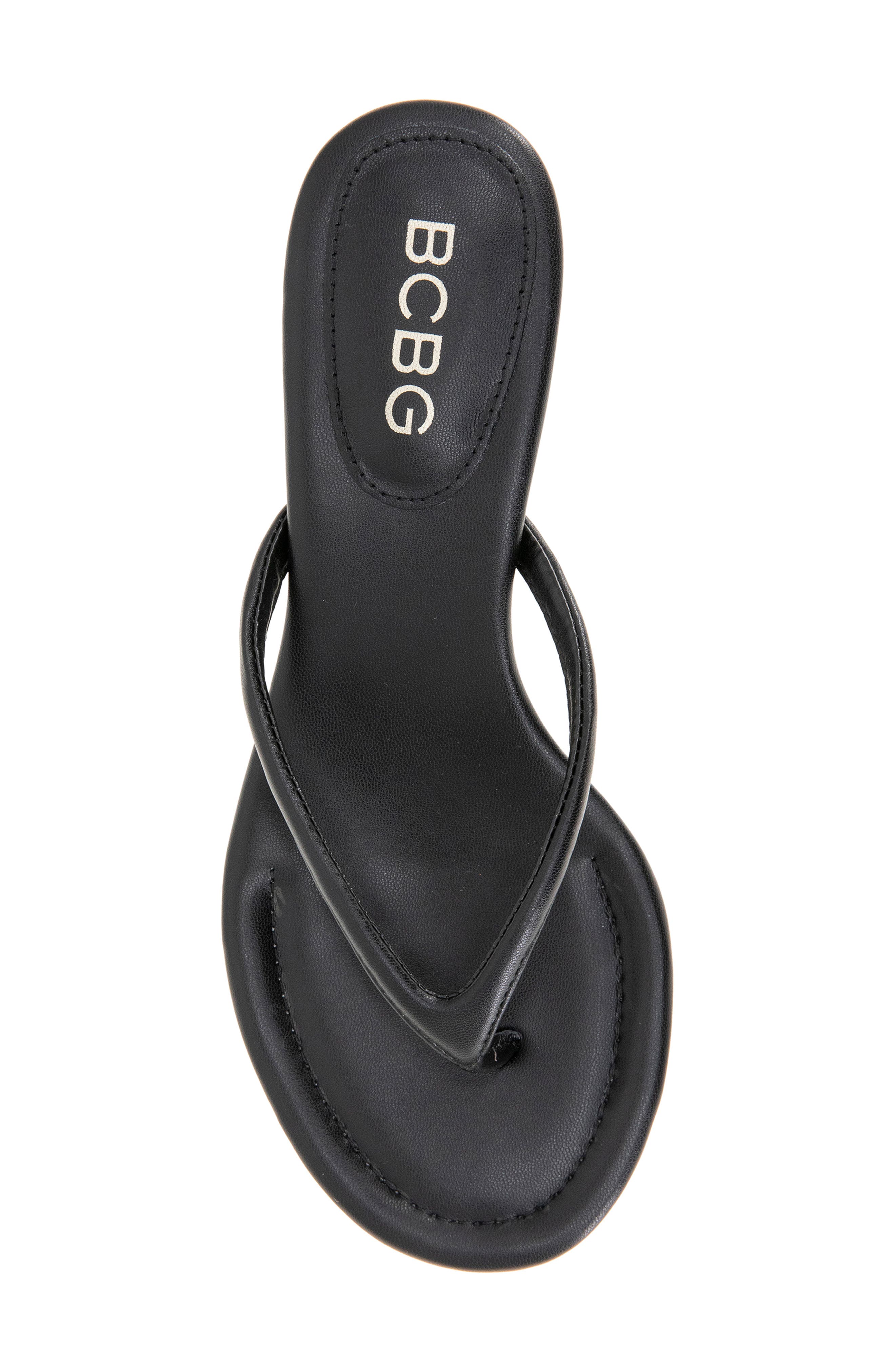 BCBGeneration Iefan Kitten Heel Thong Sandal, Alternate, color, Black