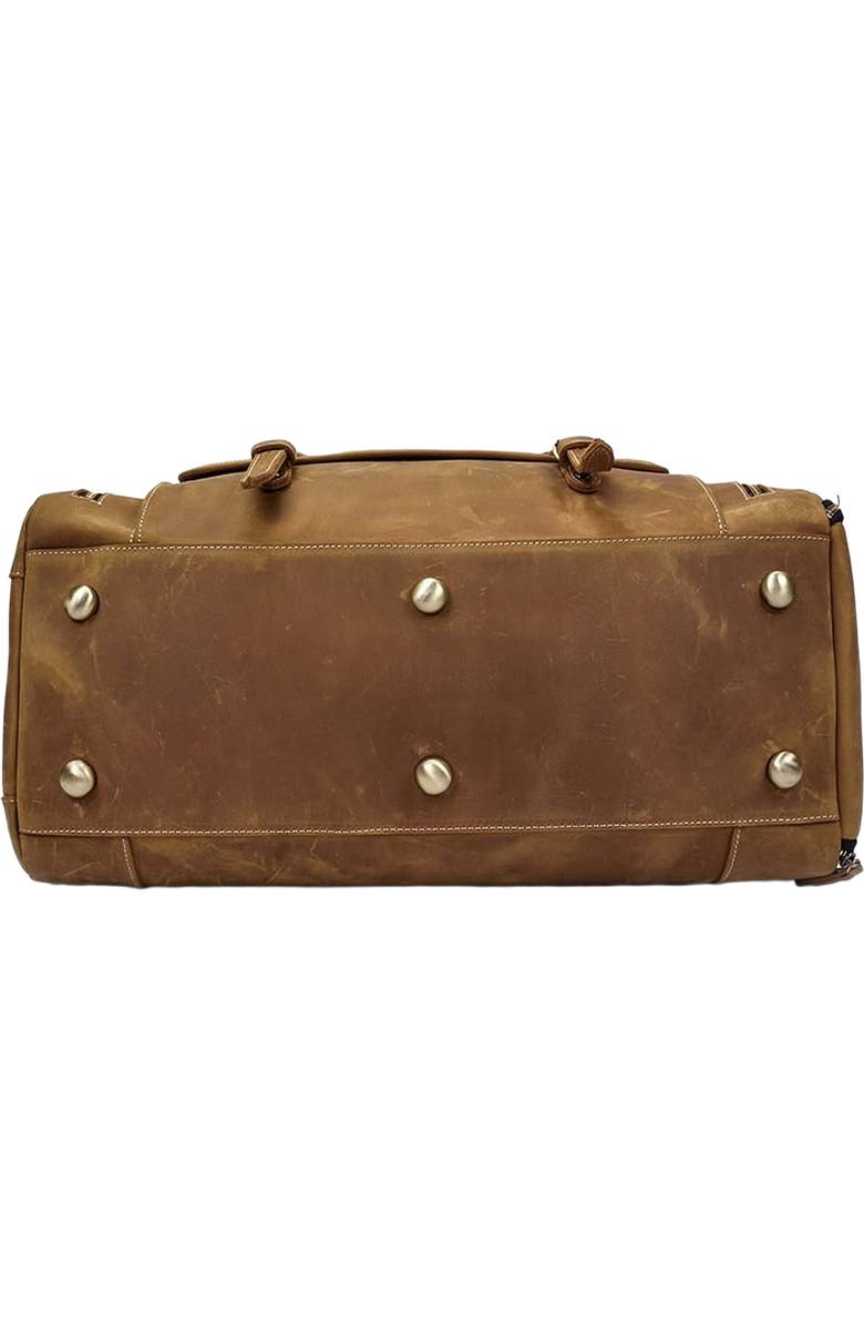 STEEL HORSE LEATHER The Bard Weekender | Handmade Leather Duffle Bag, Alternate, color, Dark Brown