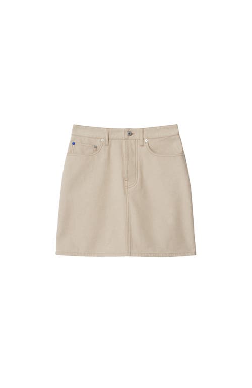 Burberry Equestrian Knight Denim Skirt In Rubble