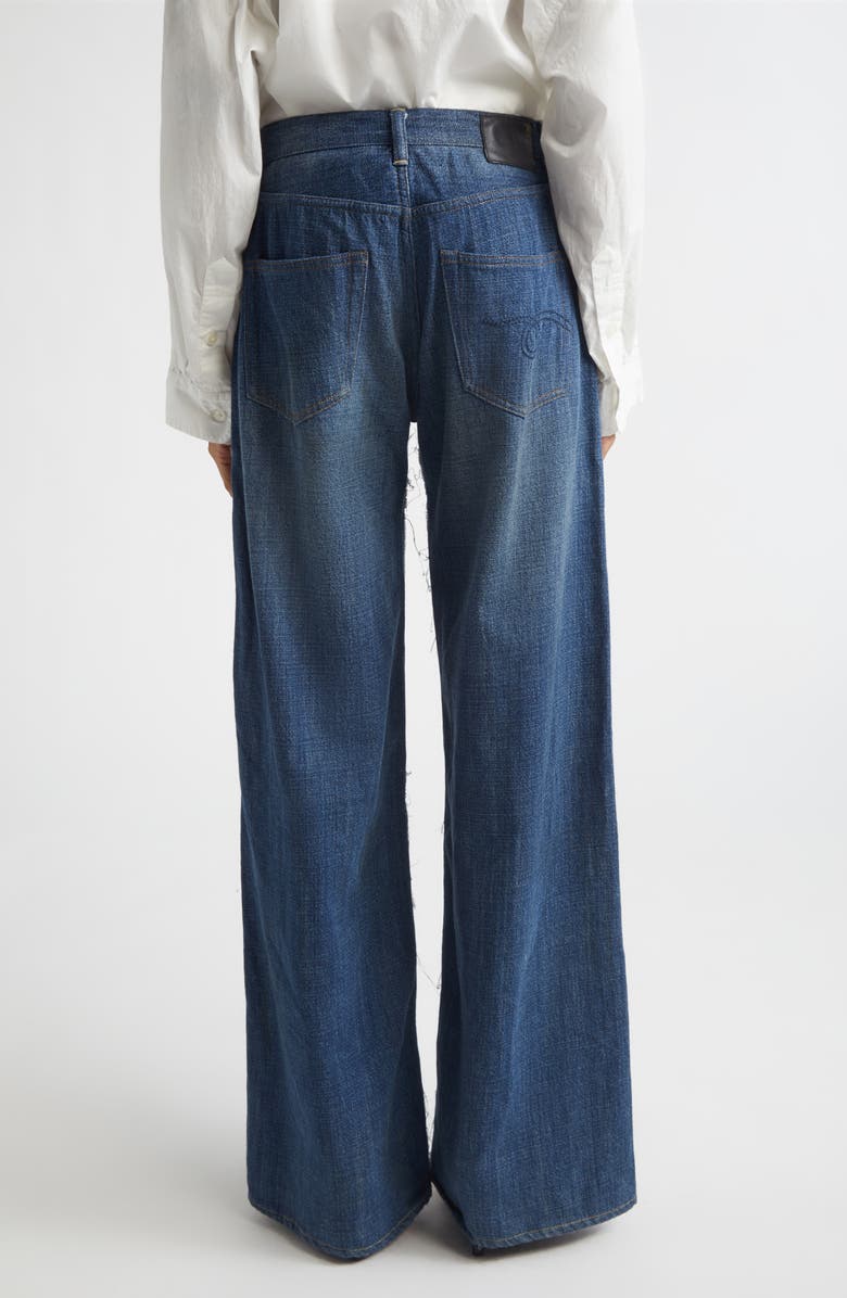 R13 Darcy Loose Fit Jeans, Alternate, color, Blue Bandana Applique