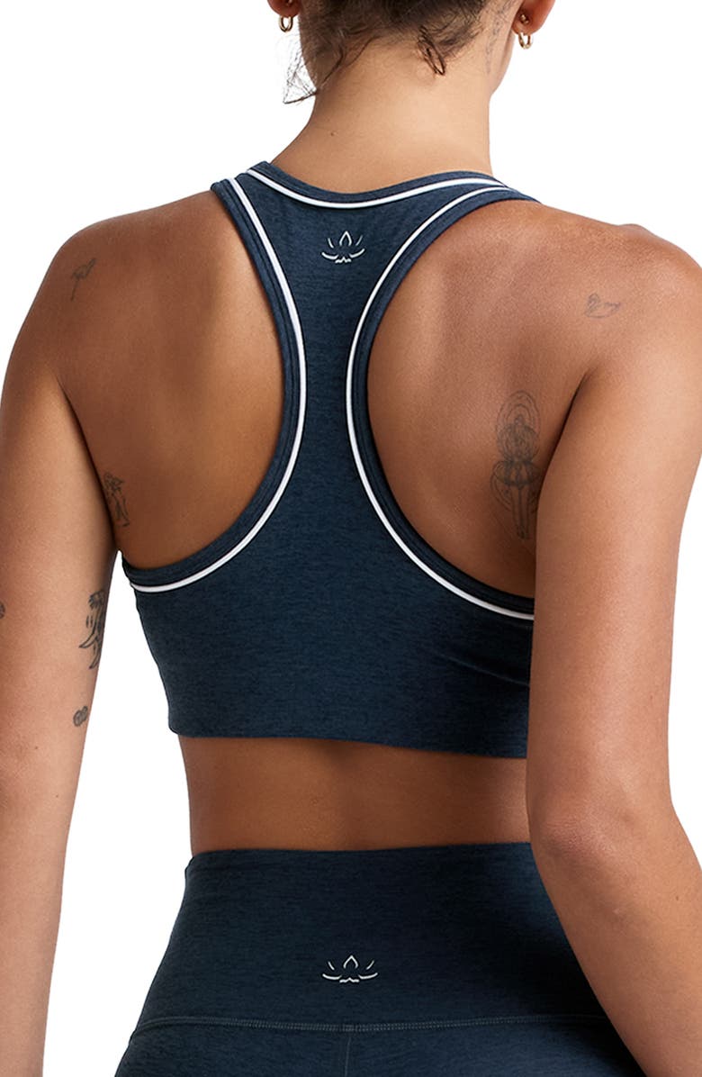 Beyond Yoga Space Dye Racerback Sports Bra, Alternate, color, Nocturnal Navy