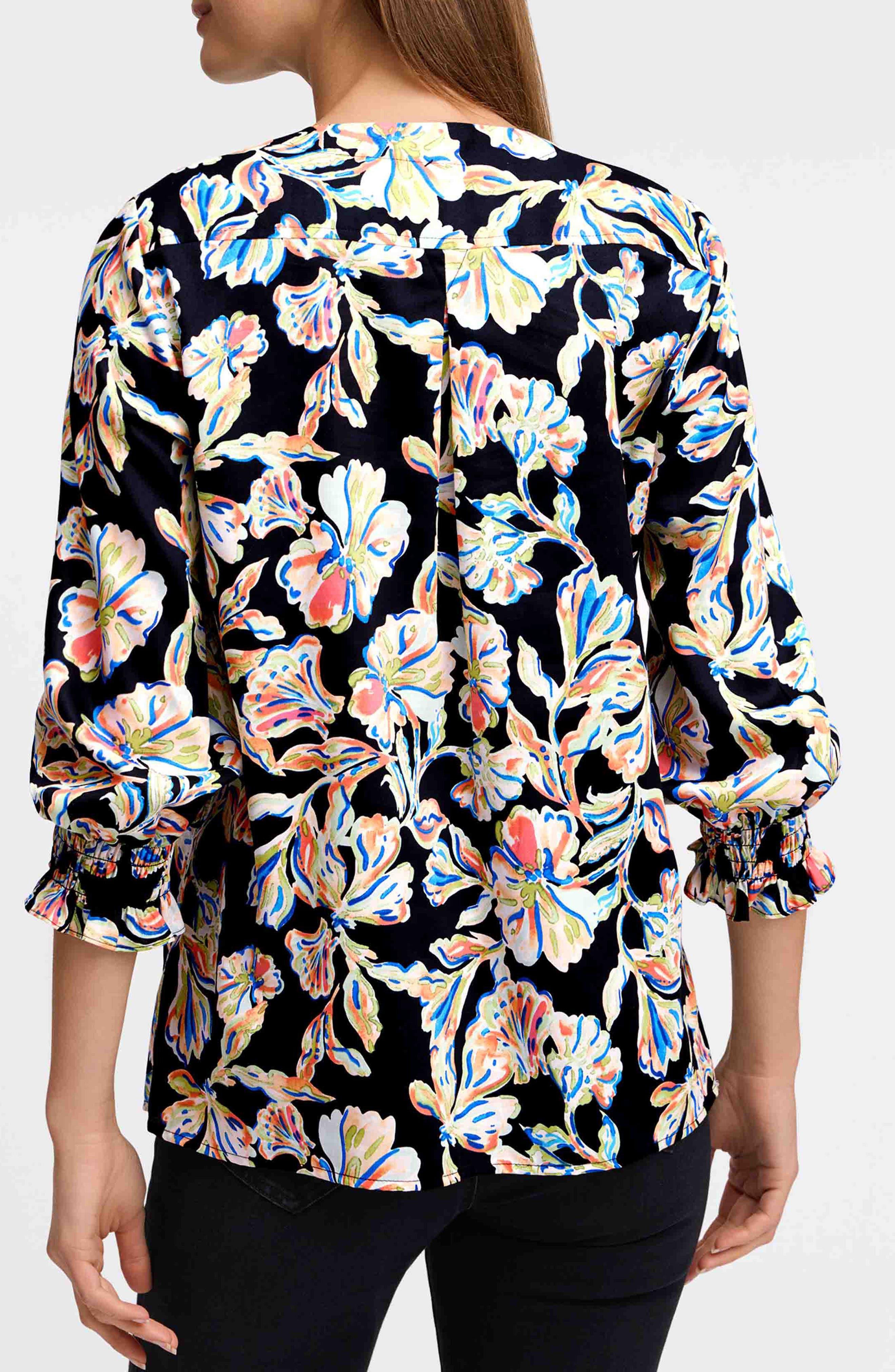 Alicia Floral Cotton Popover Top - image 2
