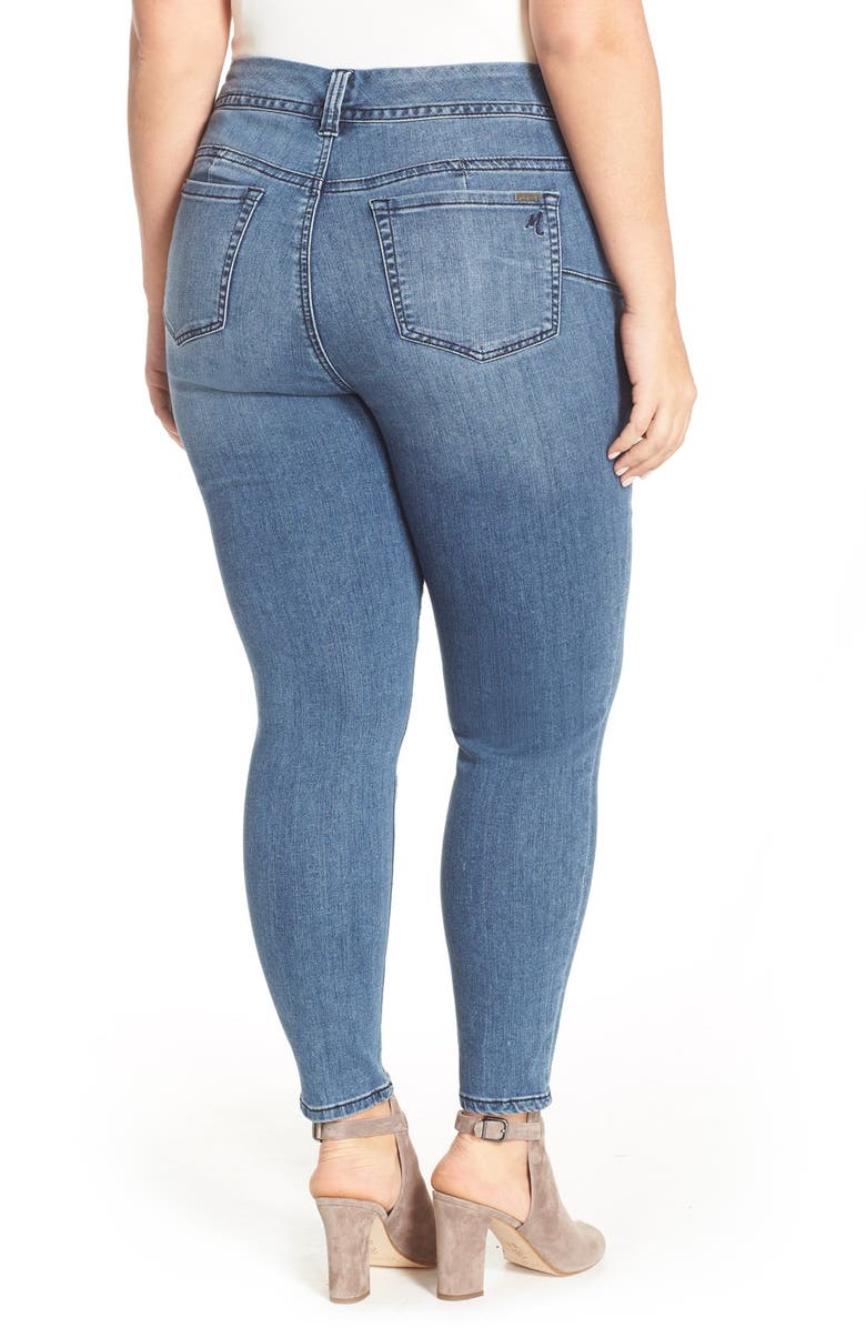 Melissa McCarthy Seven7 Distressed High Waist Stretch Pencil Jeans, Alternate, color,