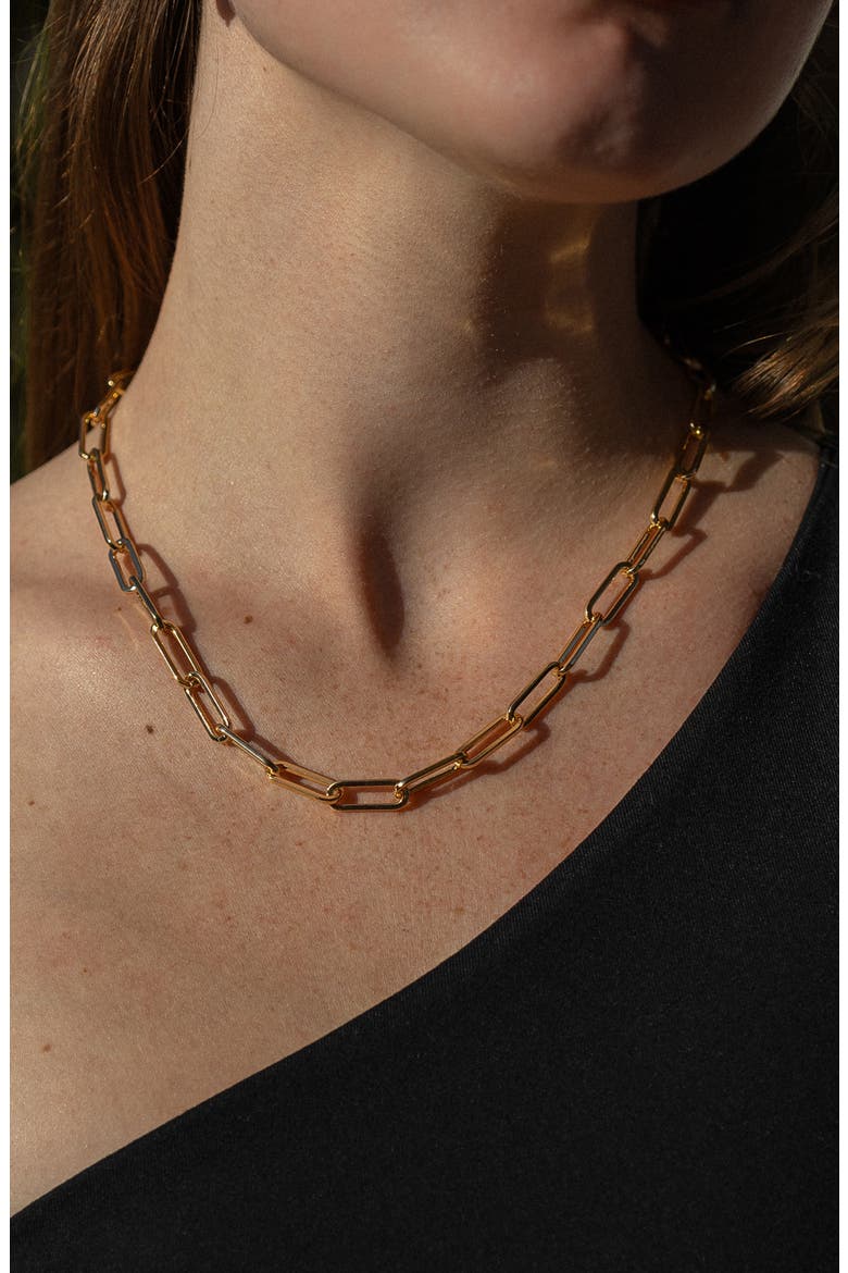 Allegra Necklace, Alternate, color, 14K GOLD PLATED