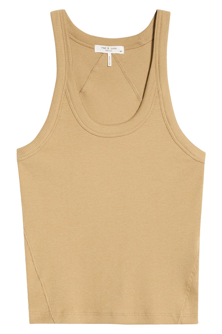 The Essential Rib Tank, Alternate, color, TOFFEE