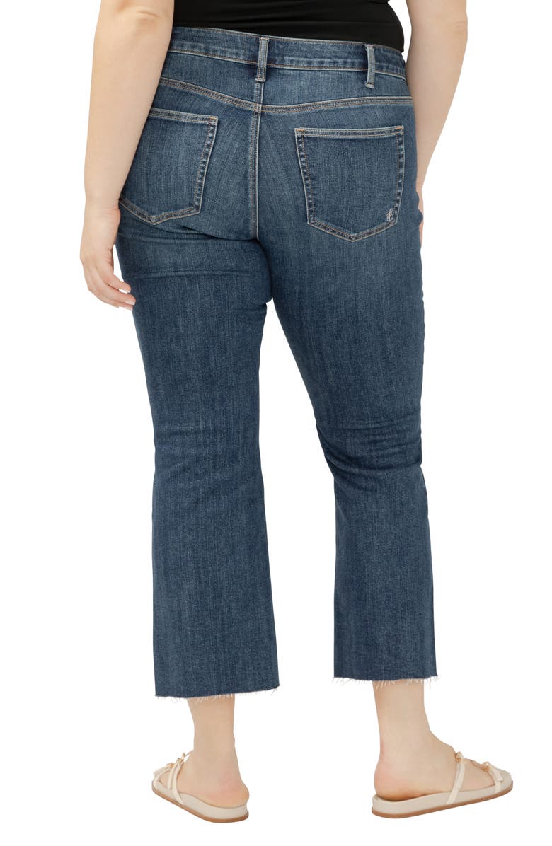 Silver Jeans Co. Suki Curvy Raw Hem Kick Flare Jeans, Alternate, color, Indigo