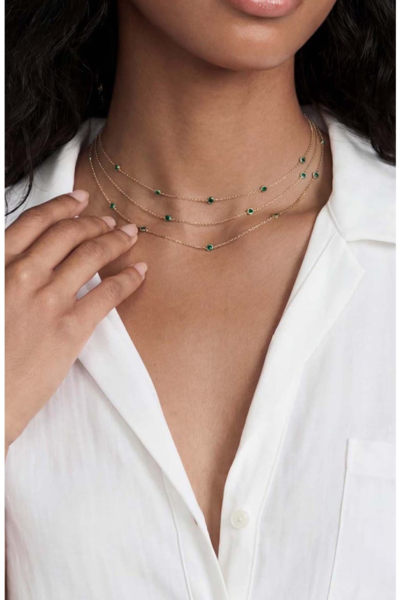 Crystal Station Layered Necklace, Alternate, color, GREEN