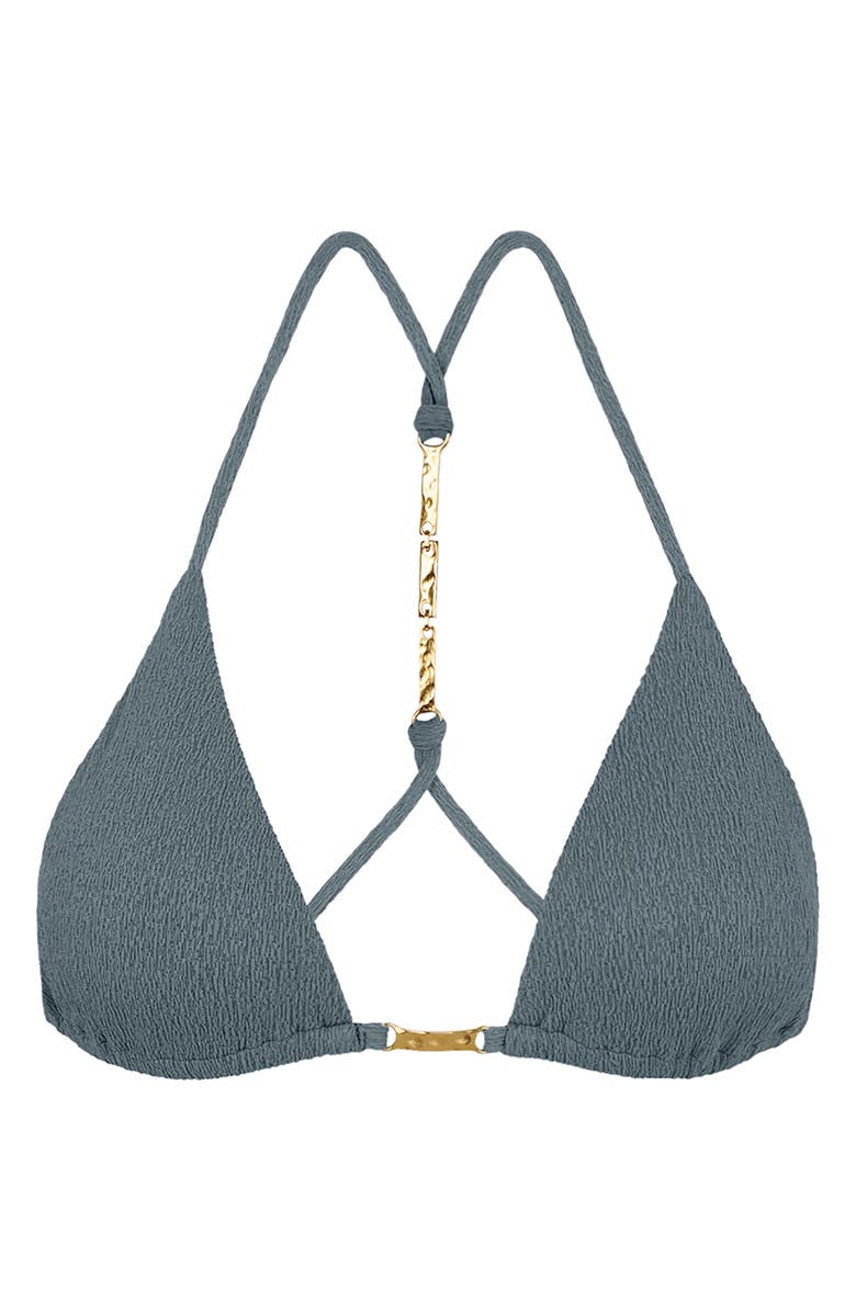 ViX Paula Hermanny Firenze Candice T-Back Triangle Bikini Top, Alternate, color, Blue