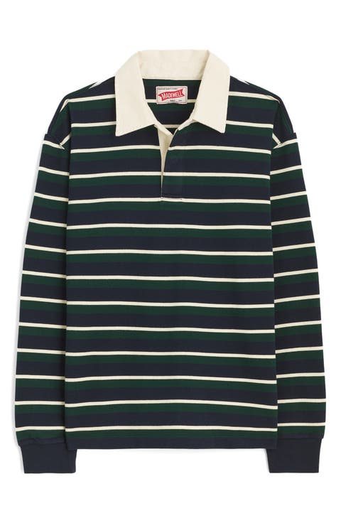 Long Sleeve Stripe Rugby Shirt
