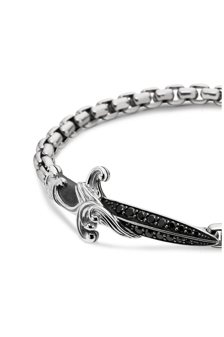 'Waves' Dagger Bracelet with Black Diamonds, Alternate, color, BLACK DIAMOND
