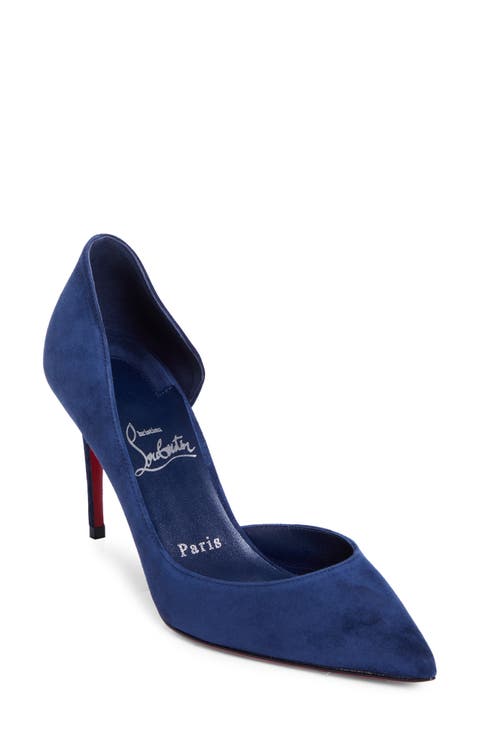 Christian Louboutin ネイビー ハイヒール Christian Louboutin - 美品 Christian Louboutin ネイビー