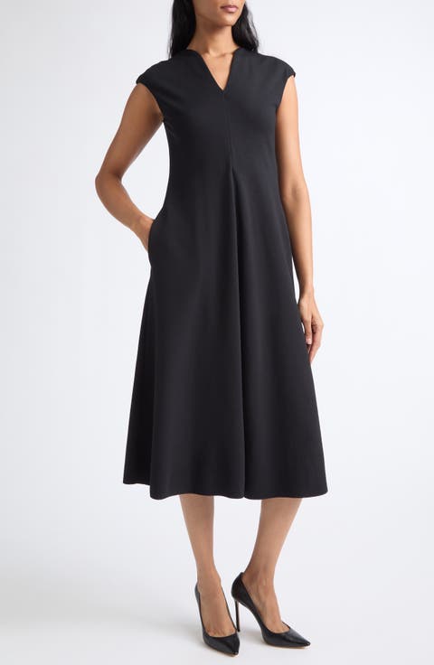 Punto Milano V-Neck Midi Dress