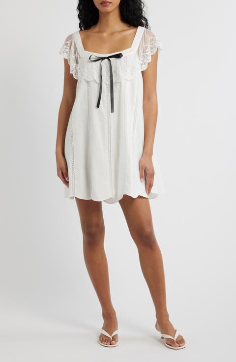 Lana Lace Trim Minidress