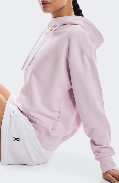 On Club Oversize Organic Cott Blend Hoodie In Pink
