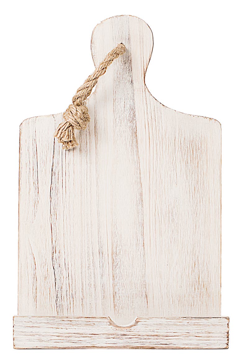 Monogram Wood Tablet/Book Stand, Alternate, color, WHITE - BLANK