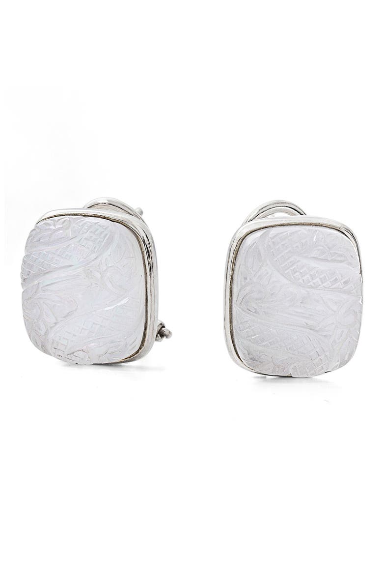 Stud Earrings, Main, color, MOTHER OF PEARL/ SILVER