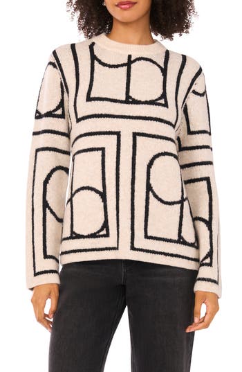 Halogen ® Geometric Sweater In Neutral