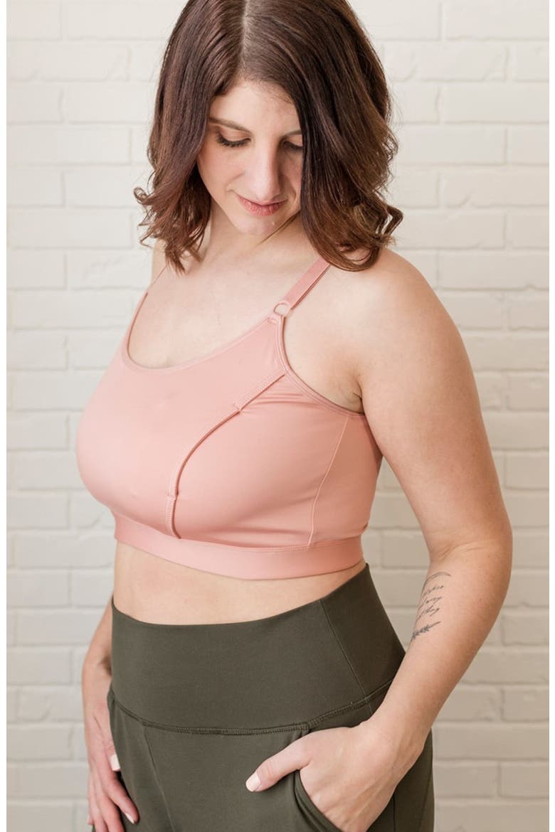 Amelia Pumping and Nursing Bralette, Alternate, color, Blush