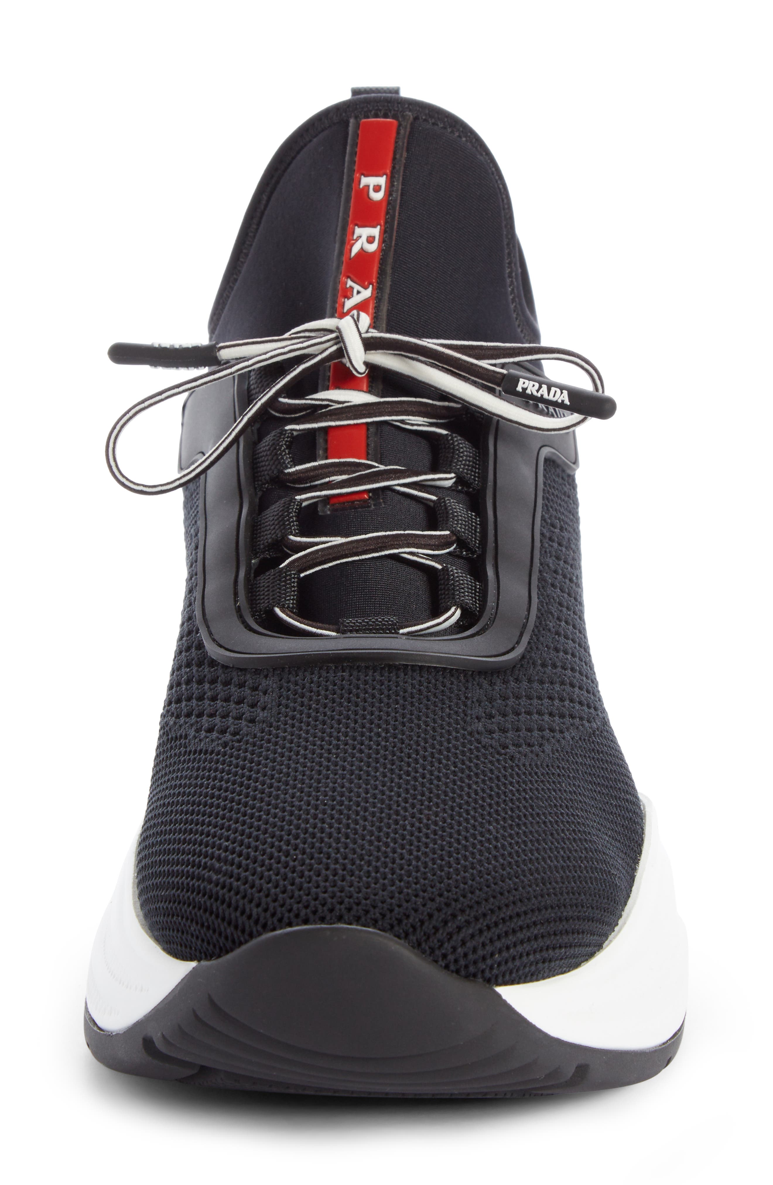 Prada Knit Sock Sneaker, Alternate, color, 