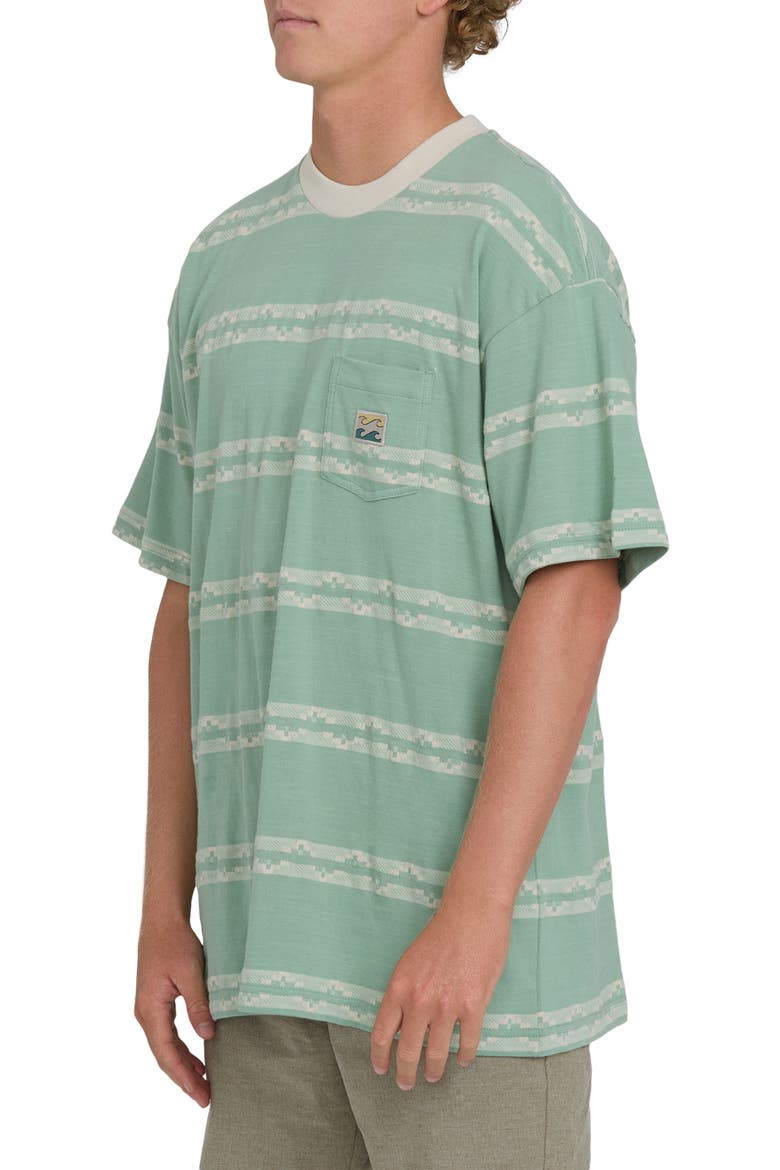 Baxter Oversize Stripe Pocket T-Shirt, Alternate, color, GRANITE GREEN