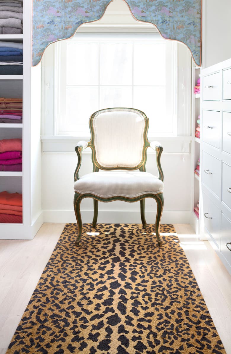 Dash & Albert Leopard Print Wool Rug, Alternate, color, 