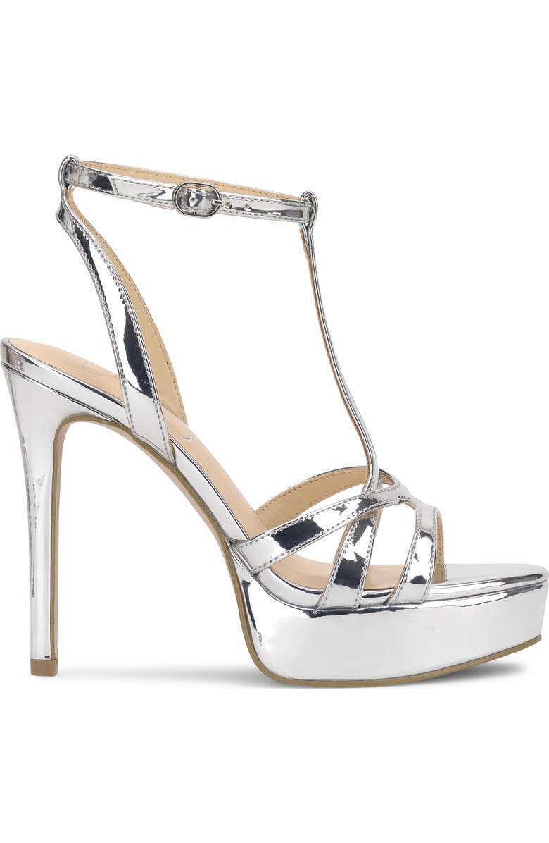Jessica Simpson Sippete T-Strap Platform Sandal, Alternate, color, Silver
