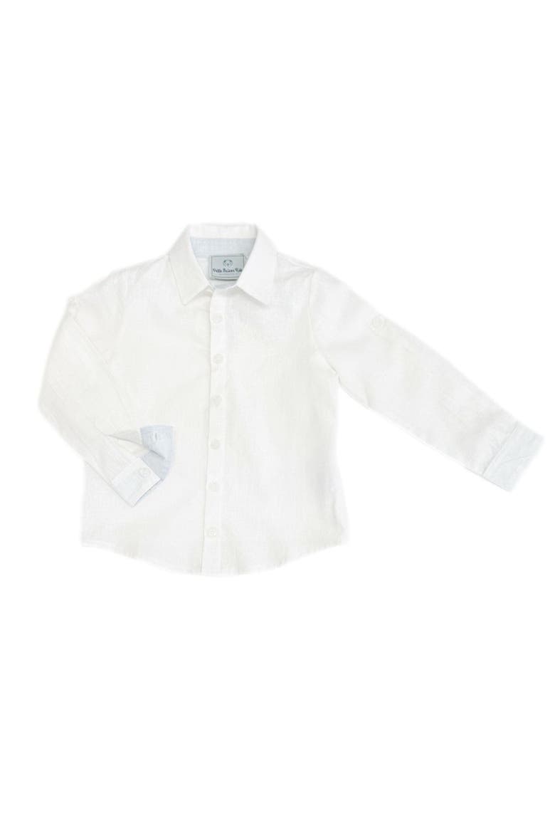 Charlotte Boys' Button Down Shirt, Main, color, White